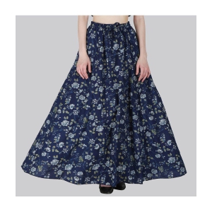 Sttoffa Blue Cotton Womens Flared Skirt ( Pack of 1 ) - None