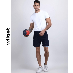 Mens Dryfit 2IN1 Shorts-Navy/Sky Blue / L