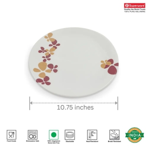 SUPERWARE, Dinner Plate Set - HANA (10.75 Inches) | 6 Nos.-10.75 inches | Dinner Plate