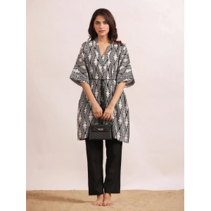 Printed Pure Cotton Kaftan With Pyjamas-X-Large