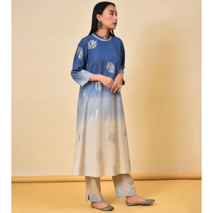 Dip Dye Kurta & Pant Set-S