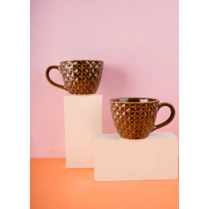 Charcoal Diamond Mug-Set of two