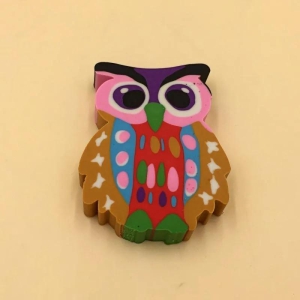 12 Pcs Owl Erasers Colourful