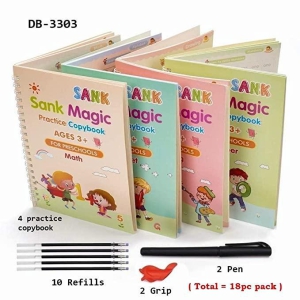 Number Tracing Magic Practice Copybook-Pack of 1 (4 Books)