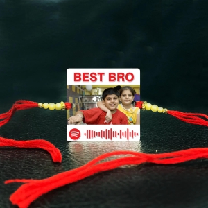 Personalised Spotify Song Rakhi with Photo-Rakhi with Card