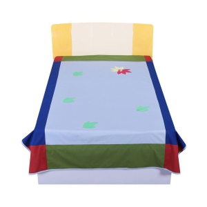 Hugs'n'Rugs Cotton Single Bedsheet ( 230 cm x 150 cm ) - Blue