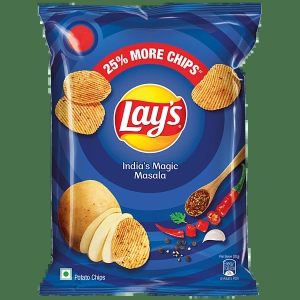 Lays Potato Chips - Indias Magic Masala Flavour, Crunchy Snacks, 40 G Pouch