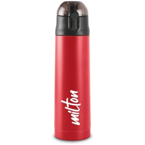 Milton New Crown 900 Thermosteel Hot or Cold Water Bottle, 750 ml, Red - Red