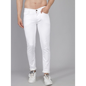 PODGE - White Denim Slim Fit Mens Jeans ( Pack of 1 ) - None