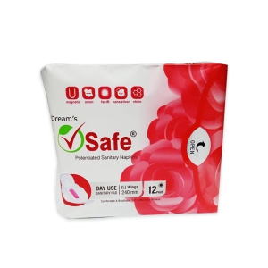 Vsafe Anion Sanitary Pads- 12 Pieces | M