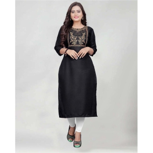 brothers-deal-black-cotton-blend-womens-straight-kurti-pack-of-1-none