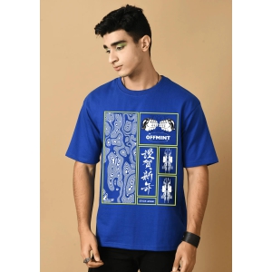 Since 2022 Printed Blue Oversized T-Shirt By Offmint