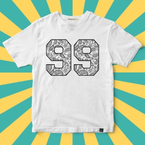 99 Printed Cool T-Shirt.-XL / White