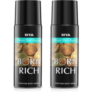 Riya Born Rich Deodorant Spray & Perfume For Unisex 300 ( Pack of 2 )