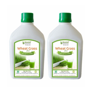 BHUMIJA LIFESCIENCES Plain Wheat Grass Juice Health Drink Liquid 2 l Pack of 2