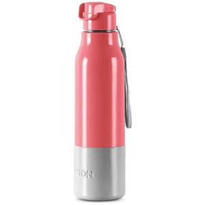 Milton Steel Sprint 900 Insulated Inner Stainless Steel Water Bottle, 630 ml, Pink | Hot or Cold | Easy Grip | Leak Proof | Kids School Bottle | Office | Gym | Hiking | Treking | Travel Bott