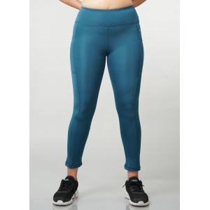 High Waist Tights / Teal-XX-Large