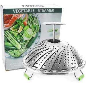 Premium Stainless Steel Folding Steamer Basket