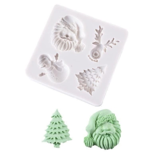 Skytail 4 Cavities Christmas Fondant Mould