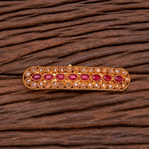 Antique Classic Hair Clip With Gold Plating-RUBY