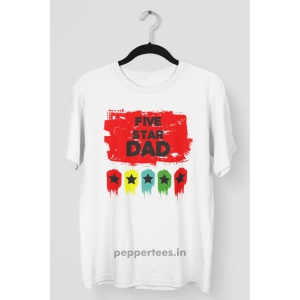 Five Star Dad T-shirt-XXL / White