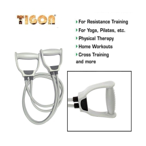 Tigon Double Resistance Toning Tube - Promotes Strength Training and Muscle Building | Best Resistance Band for Stretching Workout and Body Exercise Toning Tube - Assorted