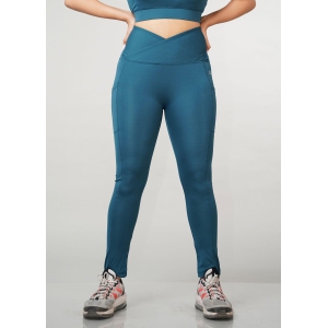 Cross Belt Tights / Teal-Large