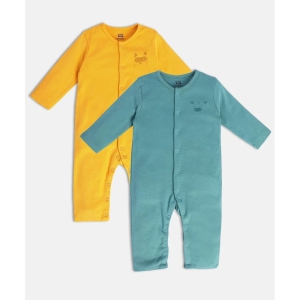 MINI KLUB - Multi Color Cotton Rompers For Baby Boy ( Pack of 1 ) - None