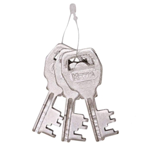 Mezia Prestige 65mm Double Locking Rod Padlock with 3 Keys (Silver), 1 Pc