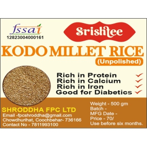 Srishtee Kodo Millet Rice 2 PKT (Unpolished)