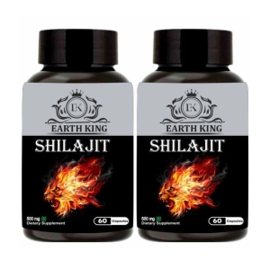 EARTH KING Shilajit Capsule Supports Strength, Stamina & Energy - 500mg 120Capsules (Pack of 2)