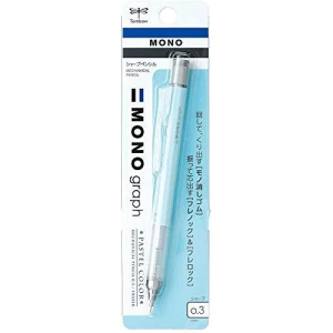 TOMBOW MECHANICAL PENCIL MONO GRAPH PASTEL,0.3MM, MINT GREEN, IN BLISTER PACK