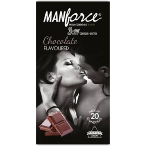 MANFORCE Wild 3 in 1 Chocolate Flavoured Condom  (20 Sheets)