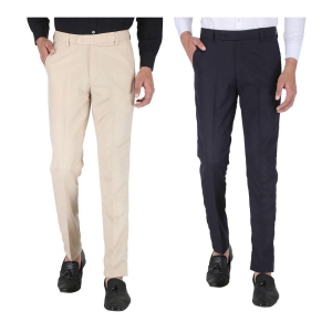 Playerz - Multicolor Polycotton Slim - Fit Men's Chinos ( Pack of 2 ) - None
