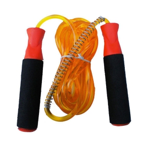 Lew Skipping Rope With Rubber Handles And Transparent Rope - 9ft