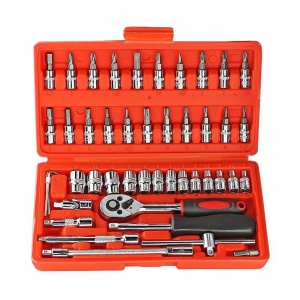 Shopper52-46 in 1 Pcs Tool Kit & Screwdriver Set Multi-Purpose Combination Socket Set Case Precision Screw Driver Tool Box