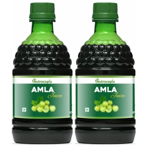 NUTROCOPIA Amla Juice - 400 ml | Rich Source of Vitamin C | Effective Antioxidants for Immunity boosting | Pure, Natural and 100% Ayurvedic Juice - Pack of 2