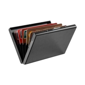 FSN-High Quality Stainless Steel  Black ATM Card Holder