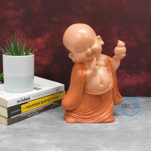 Blessing Baby Monk Showpiece :  Orange