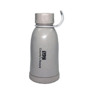 Fashion Portable Straw & Silicone Eco Friendly Food Grade Glass Water Bottle & Cup -400 ML (102)