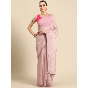 Desginer Pink Tissue Saree