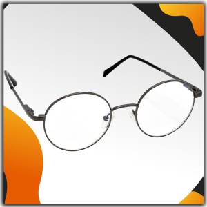 Hrinkar Trending Eyeglasses: Grey Oval Optical Spectacle Frame For Men & Women |HFRM-GRY-19005