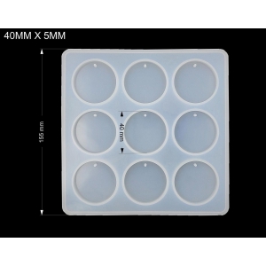 9 Cavity Round Pendant Mould