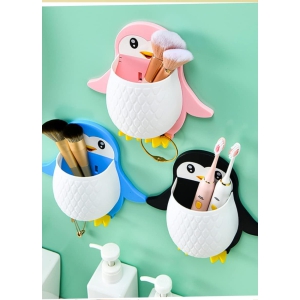 Wall Mounted Penguin DesignToothbrush Holder-Black