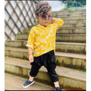 Chirpy Bird Summer Shirt Kurta Boy-yellow-18-24 MONTH