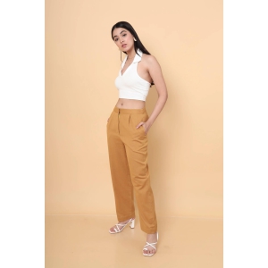 Mustard Straight Casual Pants-M