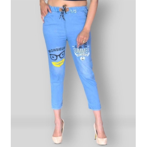 Qitty - Blue Cotton Blend Slim Fit Women's Casual Pants  ( Pack of 1 ) - 31