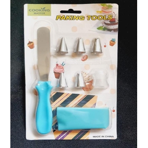 Icing Nozzles With Piping Bag & Knife 5 Pcs