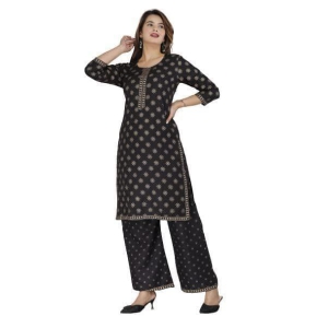 Monika Fashion Women's Rayon Printed Kurta with Palazzo Set