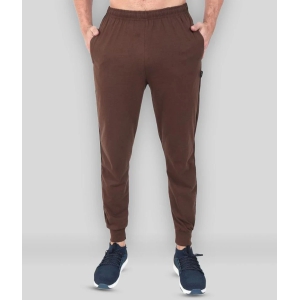 Zeffit - Brown Cotton Blend Mens Joggers ( Pack of 1 ) - M